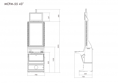 vertical type gaming machine