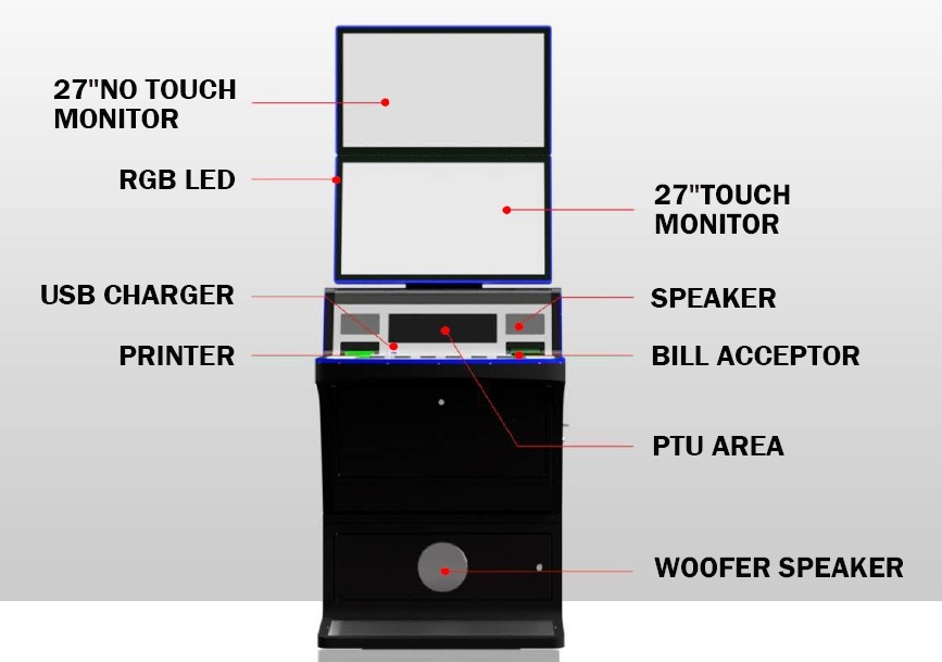 Two Screen Slot Machine MCFM-55-27inch MCFM-55-27inch
