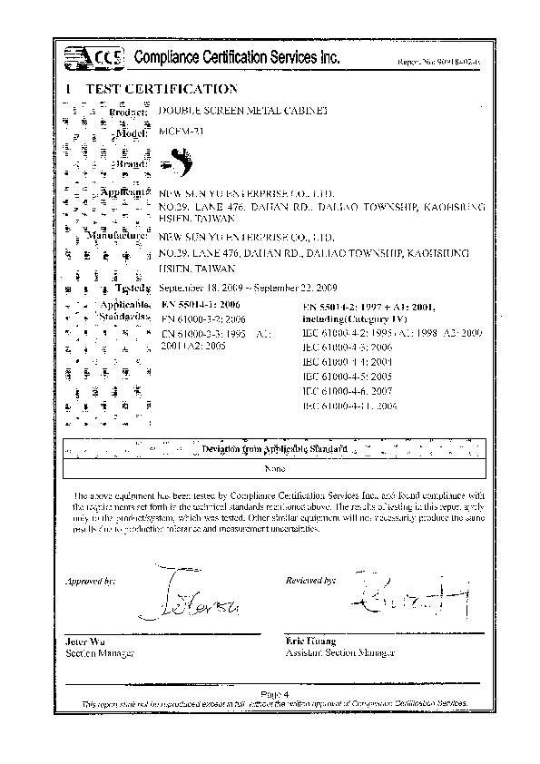 1-CE CERTIFICATE